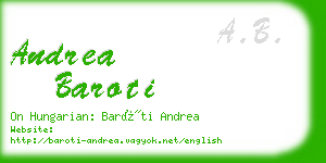 andrea baroti business card